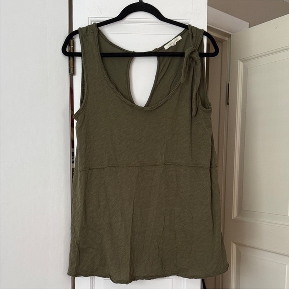 Anthropologie Pure + Good Olive Green Tie Strap Tank XS - Picture 3 of 5